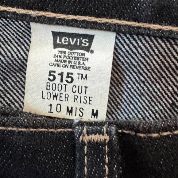 Vintage Y2K LEVI’S 515 Bootcut Low Rise Dark Wash Denim Jeans Made In USA 2002 - Picture 7 of 10